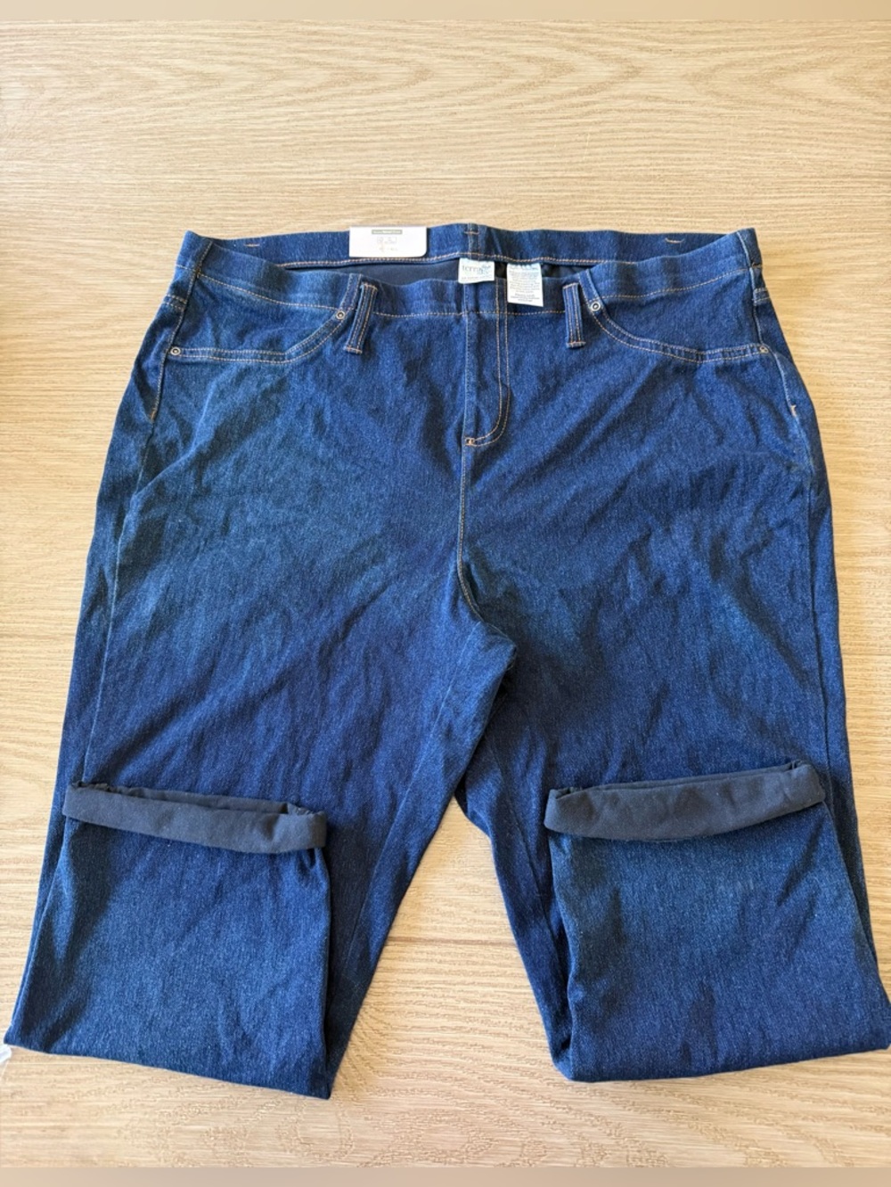 Terra & Sky Dark Blue Women’s Ankle Jeans - Cropped Fit - Picture 2 of 4